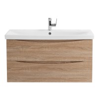 База под раковину подвесная BelBagno MARINO-CER-800-2C-SO-WO-P Rovere Bianco