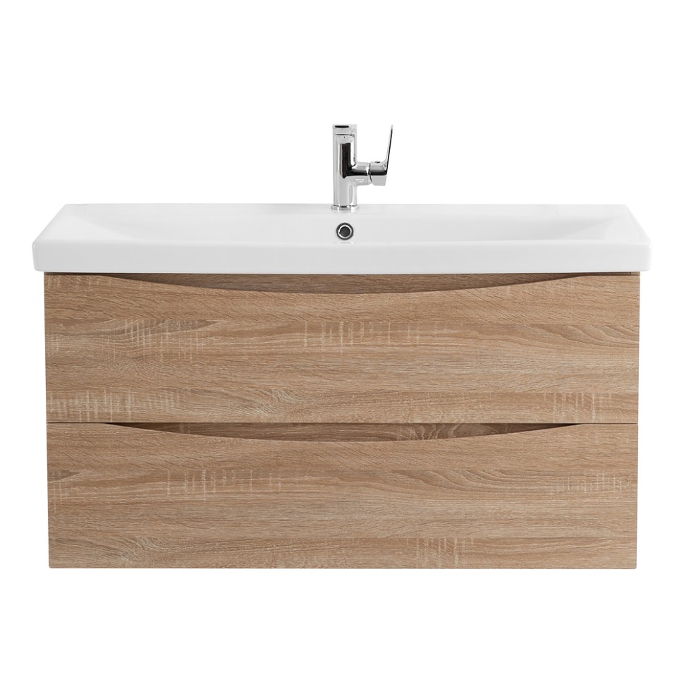 База под раковину подвесная BelBagno MARINO-CER-800-2C-SO-WO-P Rovere Bianco