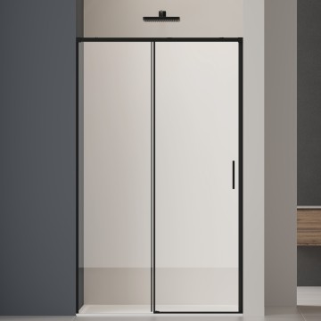 Душевая дверь Софт 2 (Soft 2) VDS-3SO2130CLB, 1300, черный, стекло прозрачное