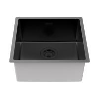 Мойка LASSAN 44 UNI, нерж. сталь, LA44-MBN, матовый черный NANO-PVD, 440х440мм, Paulmark