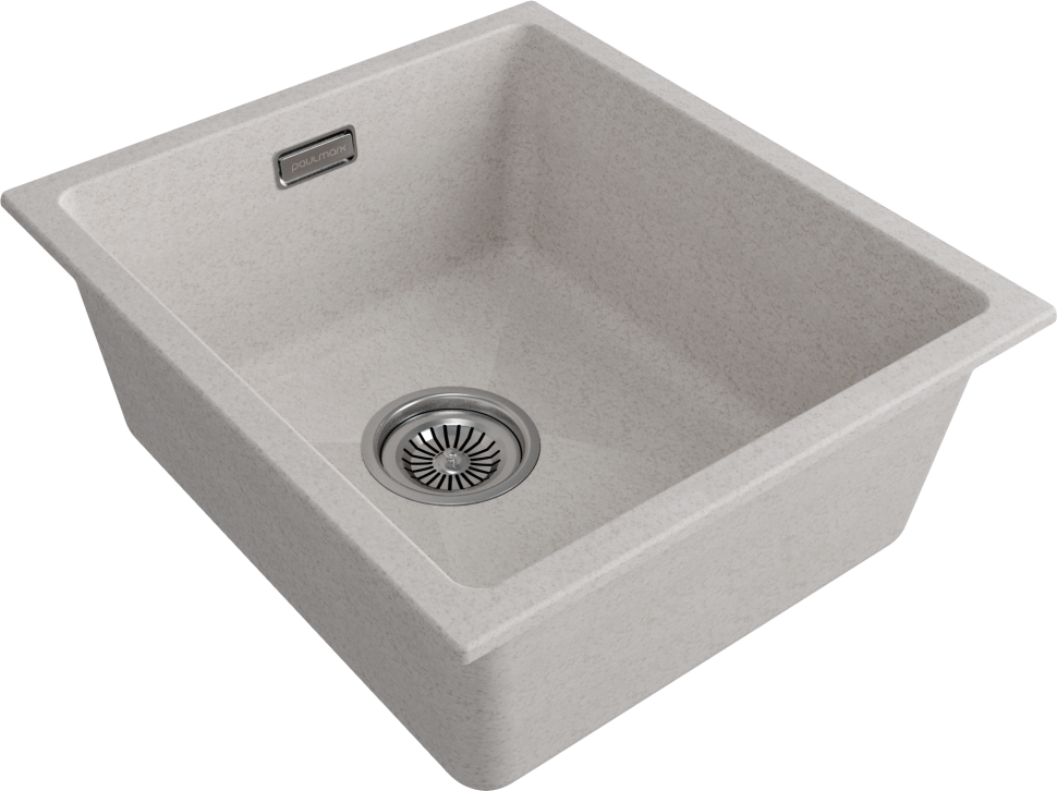 Мойка LUMI 41UNI, IT-GRANIT, LU41-BE, бежевый, 410х460, Paulmark