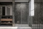 Душевая дверь Veconi Premium Trento PTD-30GR, 1200х2000, брашированный графит, стекло прозрачное