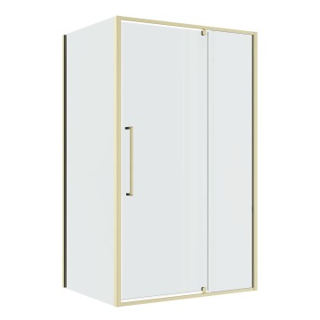 Душевое ограждение Niagara Nova NG-45-12ASG-A90SG-34 (120х90х195) прямоугольник,распашная,золото сатин,стекло прозрачное,2 места