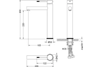 Смеситель для раковины-чаши сенсорный Timo Saona 2323/17F золото матовое