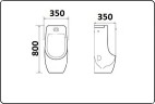Писсуар подвесной CeramaLux X546S