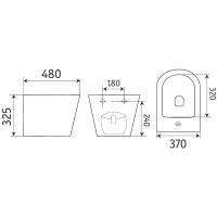 Биде подвесной Ceramalux В2342BDMLG цвет зеленый