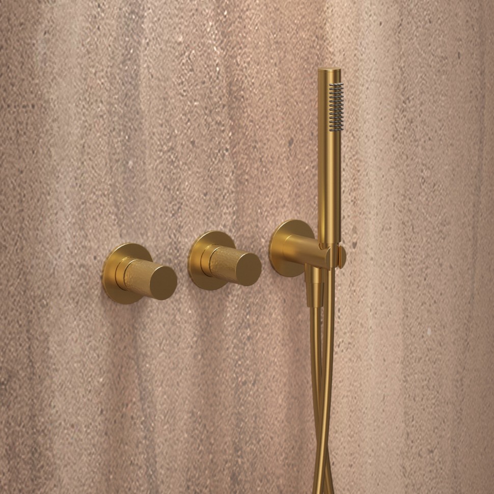 Душевой комплект Aura VSFW-6AU1BG встраиваемый, 2 режима, браш.золото