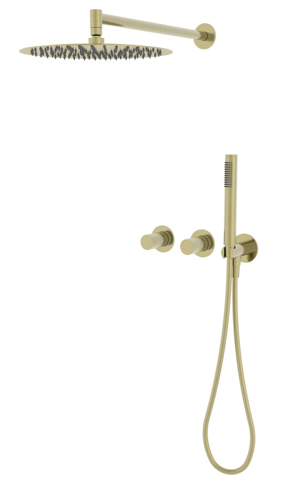 Душевой комплект Aura VSFW-6AU1BG встраиваемый, 2 режима, браш.золото
