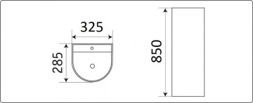 Умывальник CeramaLux PB1017