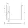 Акриловый поддон BelBagno TRAY-BB-DUE-A-90-4-W0
