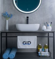 Раковина Gid D1333 51183 накладная белая 46x32.5x13.5