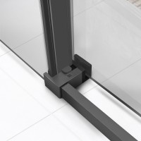 Душевая дверь Slim Soft VDS-1SS130CLGM 1300, вороненая сталь, стекло прозрачное