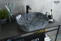 Раковина Gid K397G124 54401 накладная под камень глянцевая 50x40x14