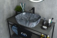 Раковина Gid K397G124 54401 накладная под камень глянцевая 50x40x14