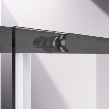 Душевая дверь Слим-Н (Slim-N) VDS-4SN110CLGM, 1100, вороненая сталь, стекло прозрачное