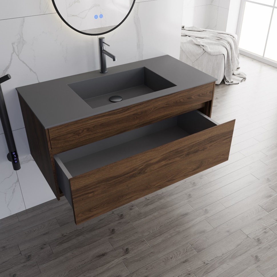 База под раковину Vincea  Chiara 1000 подвесная, 1 выкатной ящик soft-close, C.Oak