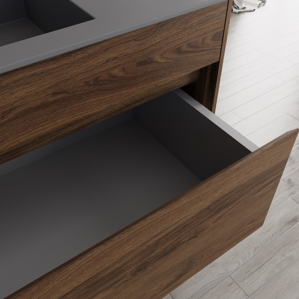 База под раковину Vincea  Chiara 1000 подвесная, 1 выкатной ящик soft-close, C.Oak