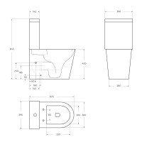 Чаша унитаза безободкового со смывом TORNADO с сиденьем BelBagno FLAY-TOR BB2149CP-TOR/SC