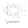 Чаша унитаза безободкового со смывом TORNADO с сиденьем BelBagno FLAY-TOR BB2149CP-TOR/SC