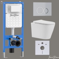 Комплект 3в1 IBERICA BLANCA инсталляция SILENCIO, унитаз BURGOS ALTO белый, кнопка смыва ESTI-O хром матовый (IB001.BRA.231.824)