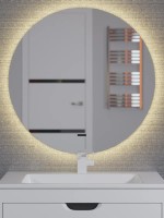 Зеркало для ванной с подсветкой Uperwood Modul 80*80, бесконтактный сенсор, антизапотевание, круглое, теплая подсветка