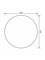 Зеркало для ванной с подсветкой Uperwood Modul 80*80, бесконтактный сенсор, антизапотевание, круглое, теплая подсветка