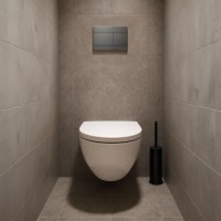 Кнопка смыва IBERICA BLANCA INOX-R нержавеющая сталь, вороненая сталь (IB.B015.02)