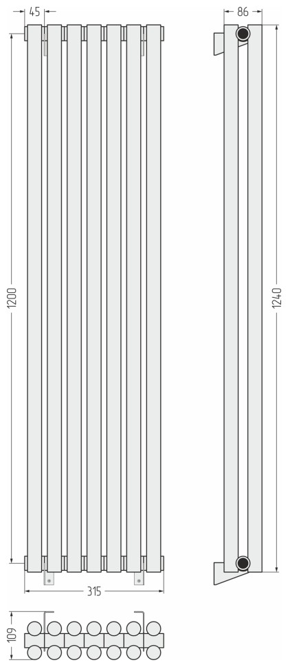 Эстет-11 1200х315 7 секций