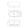 Ванна акриловая Vincea VBT-402-1700R, 1700*800*580, цвет белый, правая, слив-перелив в комплекте