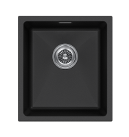 Мойка LUMI 41UNI, IT-GRANIT, LU41-BL, черный, 410х460, Paulmark