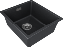 Мойка LUMI 41UNI, IT-GRANIT, LU41-BL, черный, 410х460, Paulmark