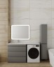 Тумба напольная STYLELINE "Даллас 150" 3 ящика Люкс Плюс серая с раковиной ESTETUS Даллас 1500*482 левый  
