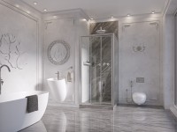 Боковая стенка Ambassador Forsa 100NX (100х195) хром,стекло прозрачное,1 место