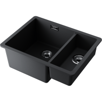 Кухонная мойка Omoikiri Kata 55-2-U-BL Artgranit/черный