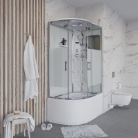 Душевая кабина Niagara Ultra NG-310-01R (120х80х220) высокий поддон(48см),стекло матовое,4 места
