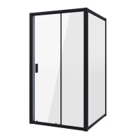 Душевое ограждение Niagara Nova NG-82-9AB-A80B (90х80х195) прямоугольник,черный, дверь раздвижная,стекло прозрачное,2 места
