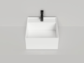 Раковина накладная ARMONIA SQUARE TOP 02 без отверстия под смеситель 450х450х250 S-Sense Глянцевое