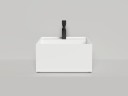 Раковина накладная ARMONIA SQUARE TOP 02  без отверстия под смеситель 450х450х250 S-Sense Глянцевое