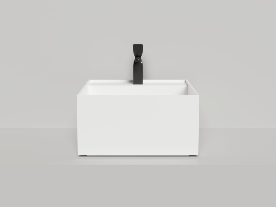 Раковина накладная ARMONIA SQUARE TOP 02  без отверстия под смеситель 450х450х250 S-Sense Глянцевое