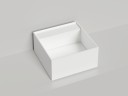Раковина накладная ARMONIA SQUARE TOP 02  без отверстия под смеситель 450х450х250 S-Sense Глянцевое