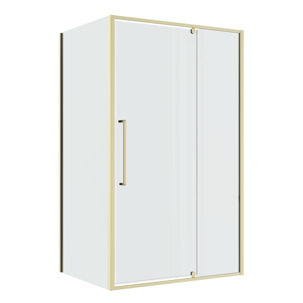Душевое ограждение Niagara Nova NG-45-12ASG-A100SG-34 (120х100х195) прямоугольник,распашная,золото сатин,стекло прозрачное,2 места