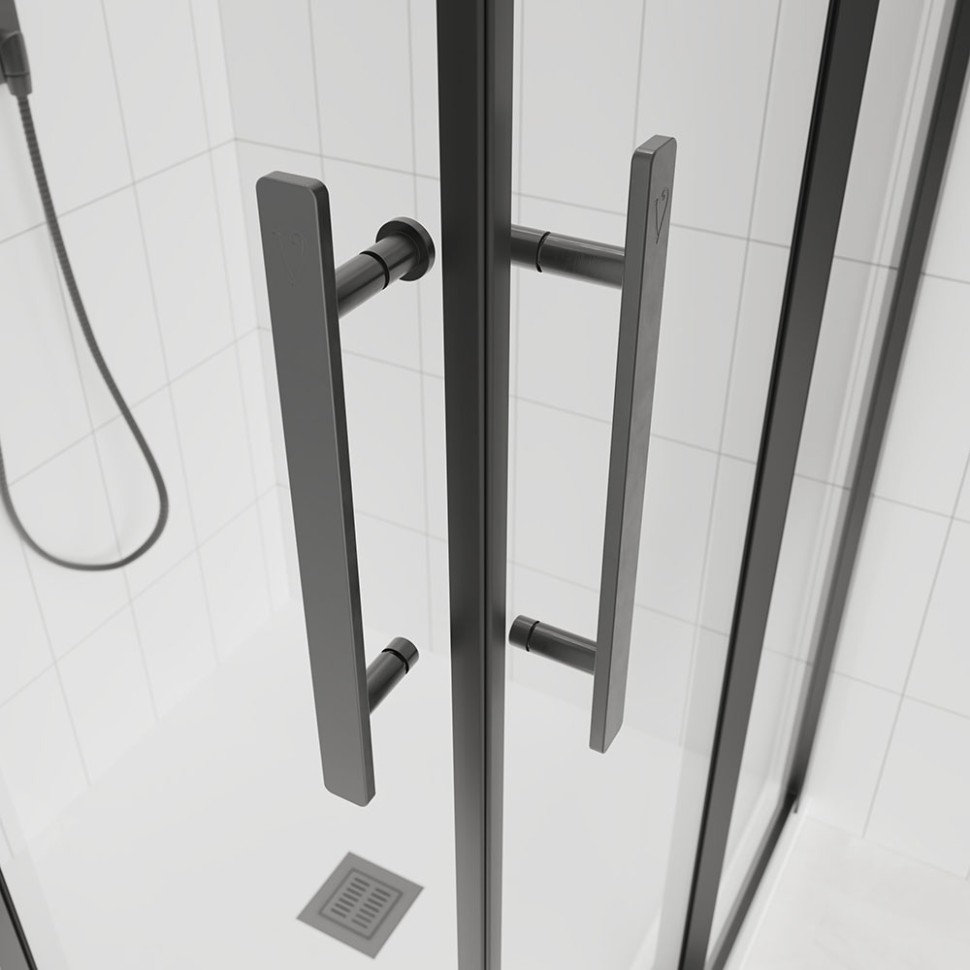Душевой угол Veconi Evo 300 GR, 1200х800x1950, графит брашинг, прозрачное стекло