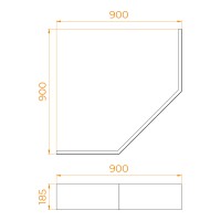 Экран для поддона RGW NT/STYLE (900)