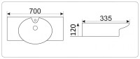 Умывальник CeramaLux STR4280C