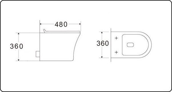 Унитаз подвесной CeramaLux 2617E