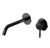 Смеситель для раковины MILLEAU Tissage ML0322KLB-GB с монтажным блоком (встройка), Черный глянец