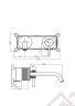 Смеситель для раковины MILLEAU Tissage ML0322KLB-GB с монтажным блоком (встройка), Черный глянец