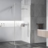 Душевая перегородка Волк-Ин (Walk-In) VSW-1HP800FLBN, 800*2000, брашированный никель, стекло рифленое