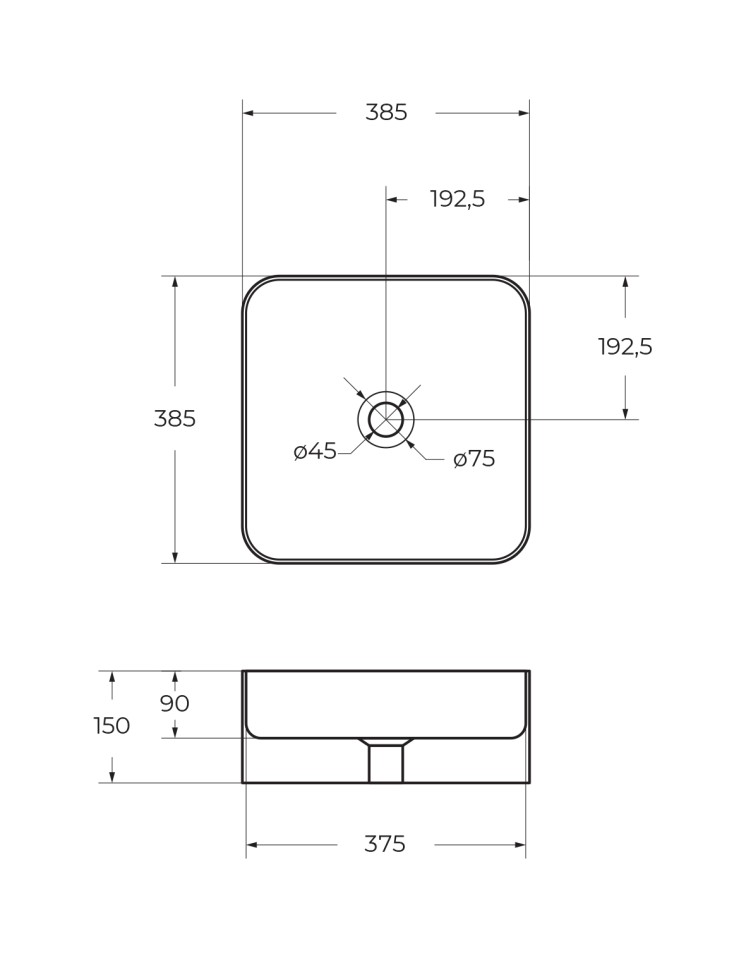 Накладная раковина BelBagno BB1407