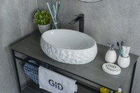 Раковина Gid 9030wf 51187 накладная белая 48x34x15